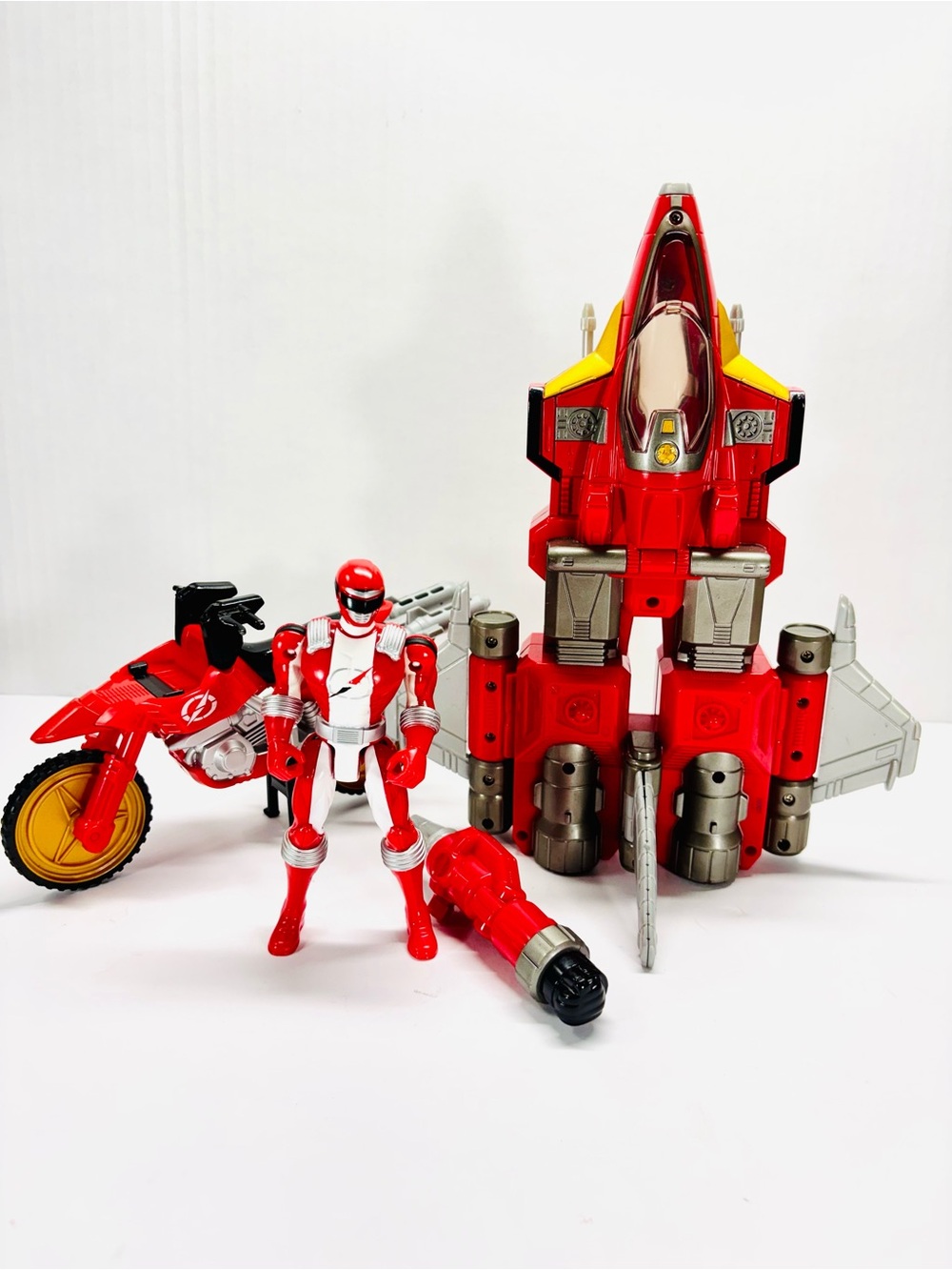 Power Rangers Operation Overdrive Vehicle Drivetek & Motorcycle With Red Ranger